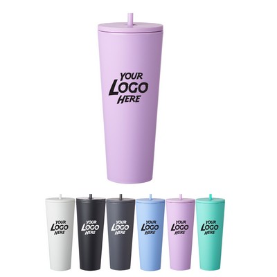 Kenai Plastic Tumblers with Straw 24 oz