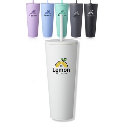 24 oz. Kenai Plastic Tumblers with Straw