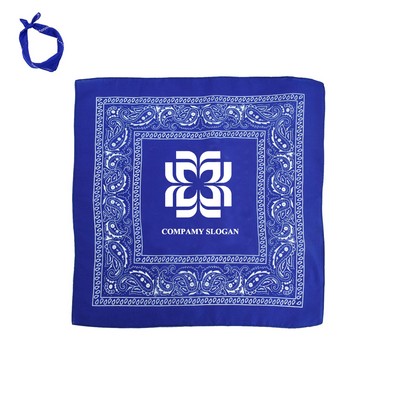 Full Color 22" x 22" Traditional Paisley Bandanna