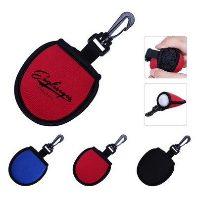 Golf Ball Cleaning Pouch with Hook