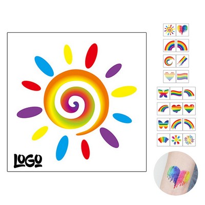LGBT Pride Rainbow Waterproof Temporary Body Art Tattoos