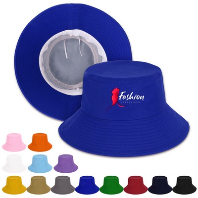 Wide Brim Sun Bucket Hat