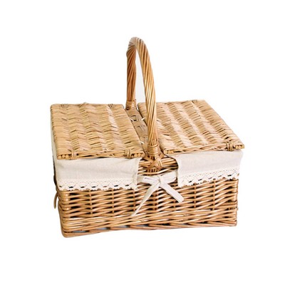 Wicker Rattan Picnic Basket