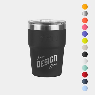 16 Oz YETI® Rambler Stainless Steel Insulated Stackable Cup w/ Lid