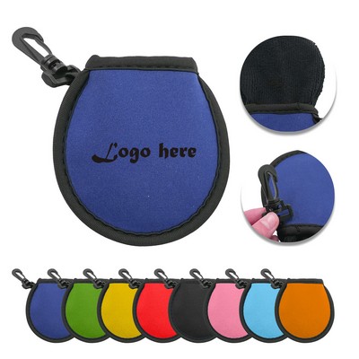 Portable Pocket Golf Ball Cleaner Pouch